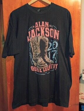 Alan Jackson 2017 Tour Size XXL Black Graphic Tee